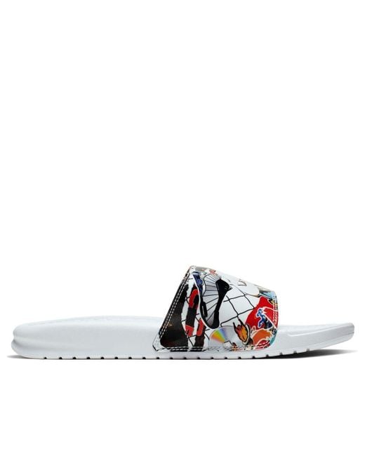 Nike White (Wmns) Benassi Jdi Print Slide 'China Hoop Dreams'