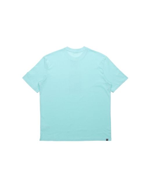 PUMA Blue Environmental Friendly Subject Printing Short Sleeve for men