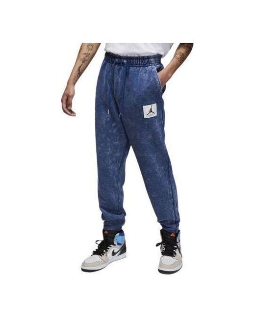 Nike Blue Flight Fleece Washed Pants for men