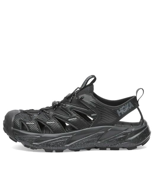Hoka One One Black Hopara Sandal Castlerock' for men