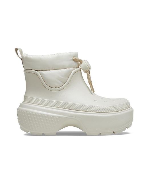 CROCSTM White Stomp Puff Boots 'Stucco' for men