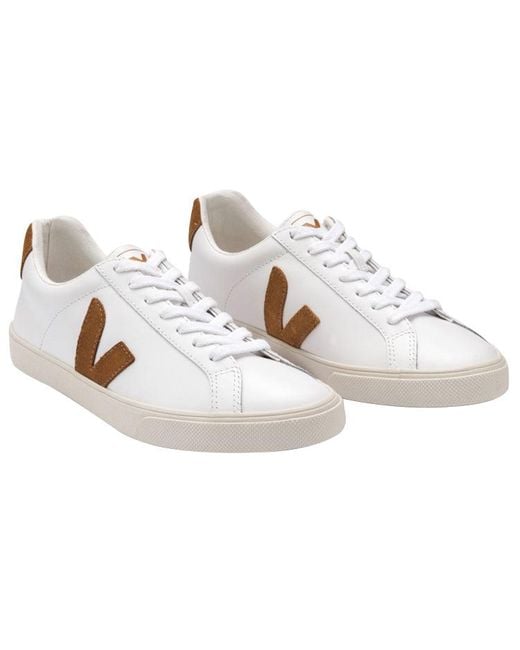 Veja White (Wmns) Esplar Leather Camel'