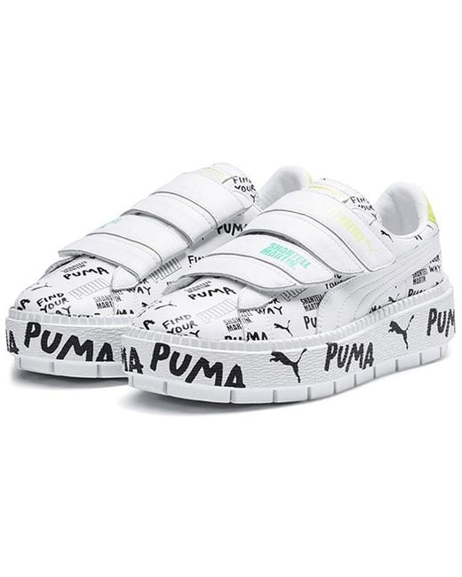 PUMA Shantell Martin X Platform Trace Strap in White | Lyst