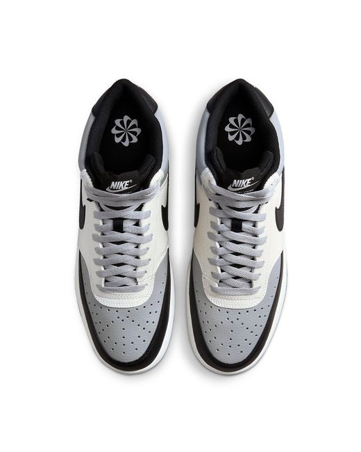Nike Black Court Vision Mid Next Nature 'Light Smoke Sail' for men