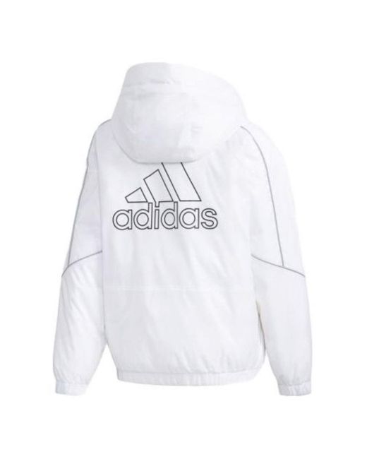 Adidas White (Wmns) Field Down Pk Jacket Asia Sizing