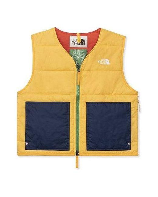 The North Face Yellow X Brain Dead Puffer Vest for men