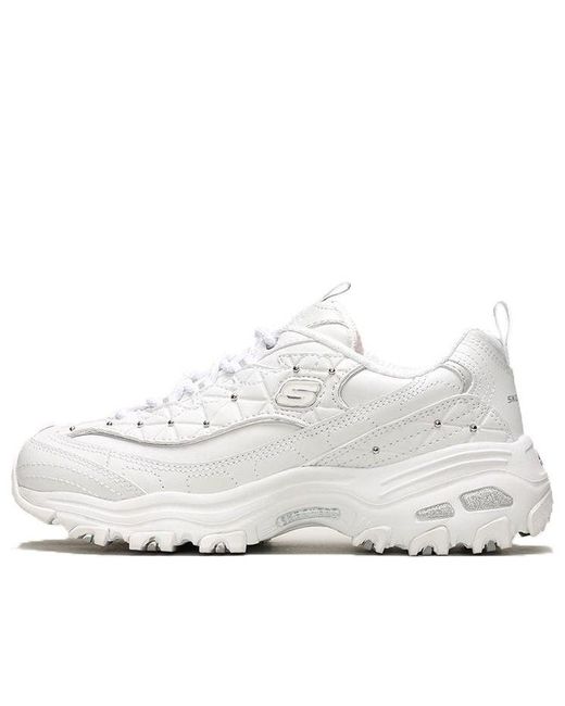 Skechers White (Wmns) D'Lites Glamour Feels Low/Dad Shoes Gs