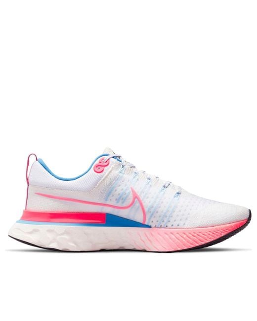 Nike Pink React Infinity Run Flyknit 2 'Racer' for men