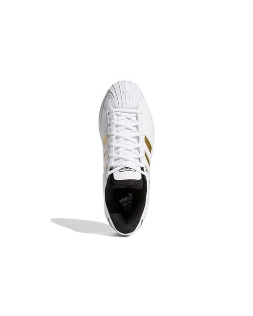 Adidas White Pro Model 2G Low Metallic' for men