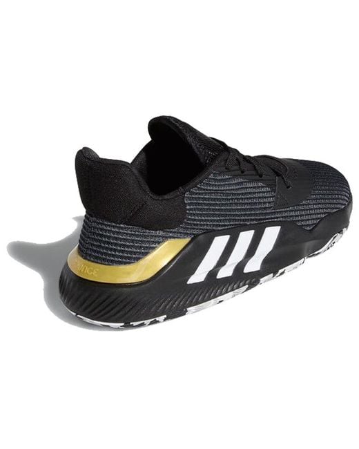 Adidas Black Pro Bounce Low Basketball Shoes for men