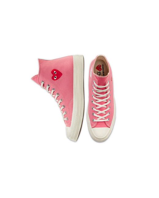 Converse Pink X Comme Des Garcons Play Chuck 70 High 'Bright' for men