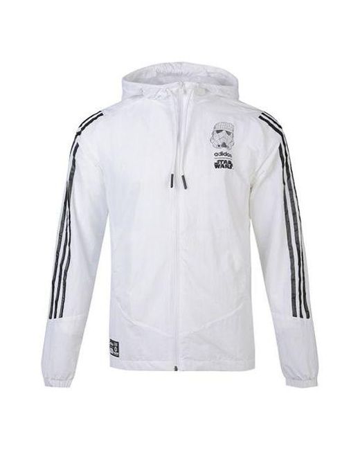adidas Neo Sw Wb Ogo Printing Cozy Casua Sports Hooded Jacket White for Men  | Lyst