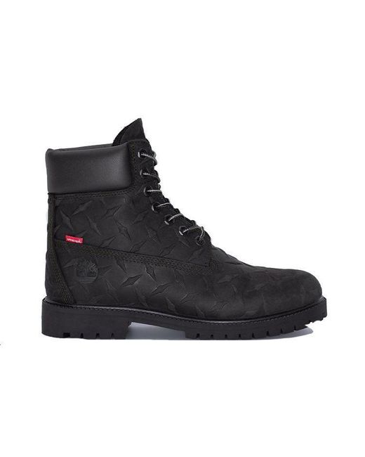 Timberland Black X Supreme Heritage Lace Up 6 Inch Boots for men