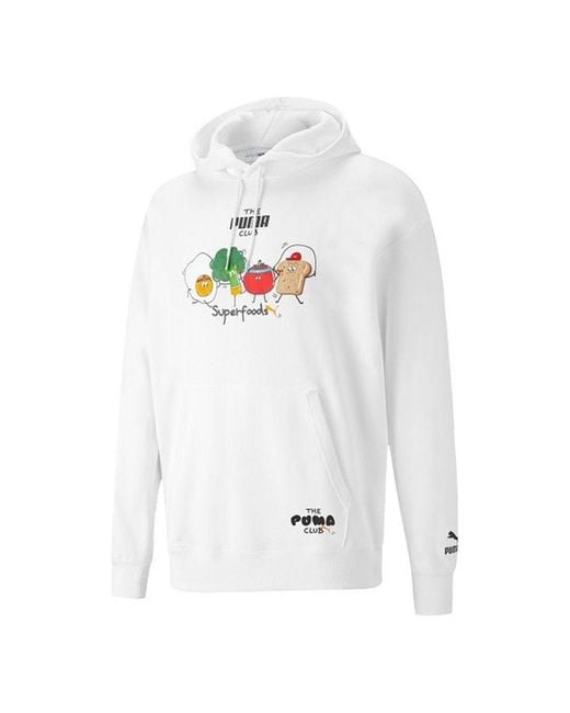 PUMA White Club Graphic Living Series Funny Printing Knit Sports for men