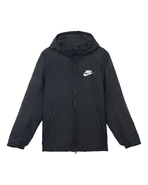 Nike Blue Casual Sports Stay Warm Hooded Padded Jacket for men