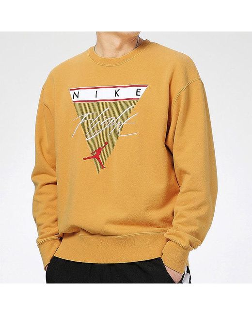 Nike Yellow As J Flt Gfx Lb Crew Bucktan for men