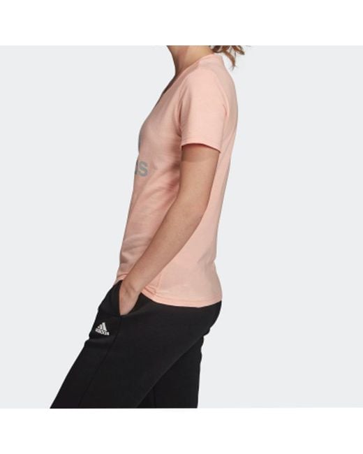 Adidas Pink (Wmns) Sports Stylish Short Sleeve