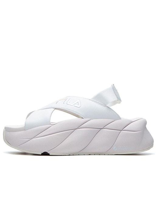 Fila Sports Sandals For in White | Lyst