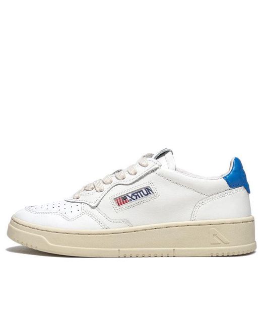 Autry White Medalist Low Leather