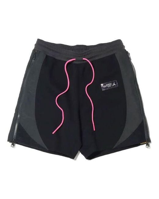 Nike Blue 23 Engineered Side Zipper Contrasting Colors Knit Sports Shorts for men