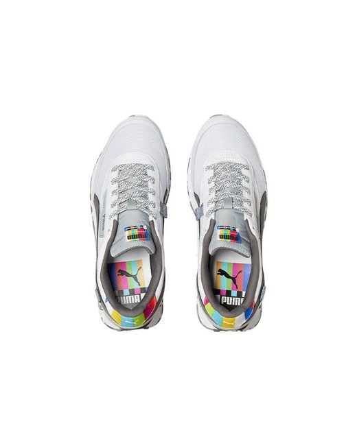 PUMA White Future Rider Noise' for men