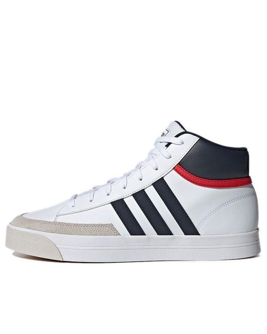 Adidas Neo Retrovulc Mid White in Blue for Men | Lyst
