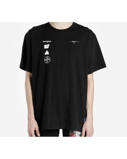 Off-White c/o Virgil Abloh Back Photo Printing Hort Leeve Black T-hirt for men