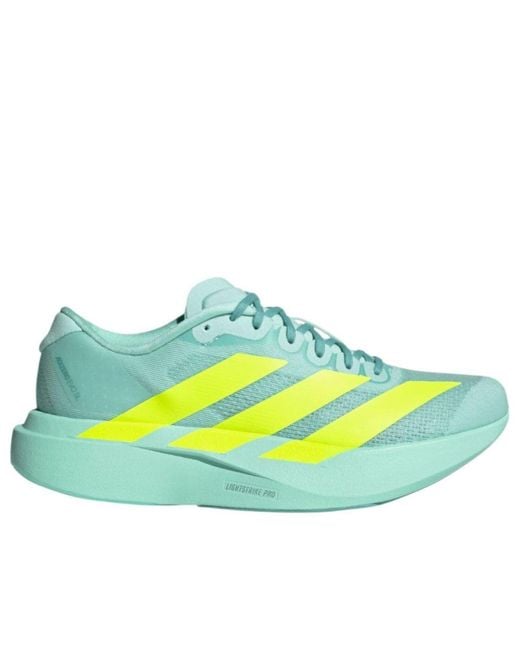 Adidas Blue Adizero Evo Sl 'Flash Aqua Lucid Lemon' for men