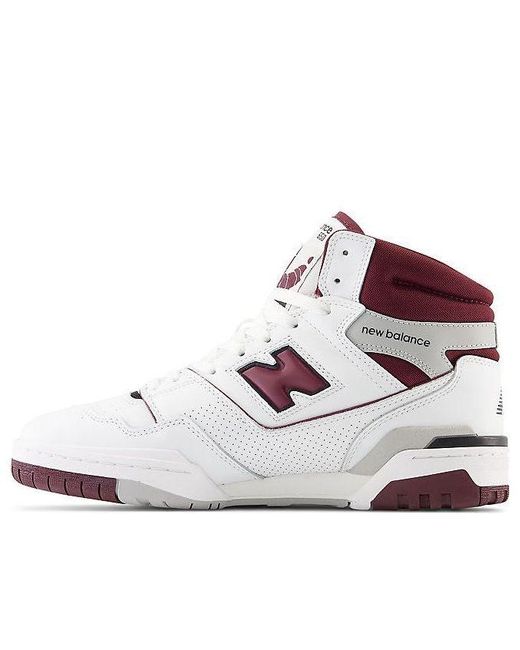 New Balance White 650R Burgundy' for men