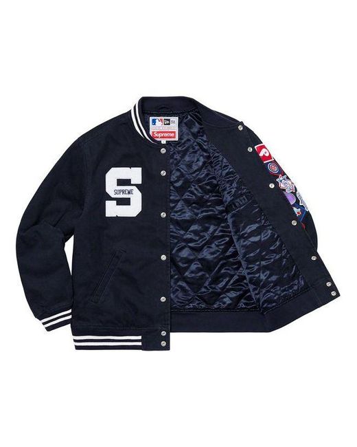 Supreme Blue X New Era X Mlb Varsity Jacket Multi-Color' for men