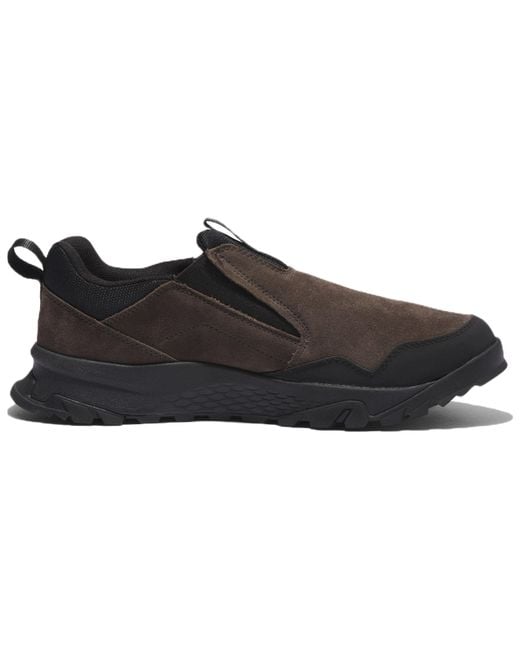 Timberland Black Lincoln Peak Lite Waterproof Slip-Ons 'Dark Suede' for men