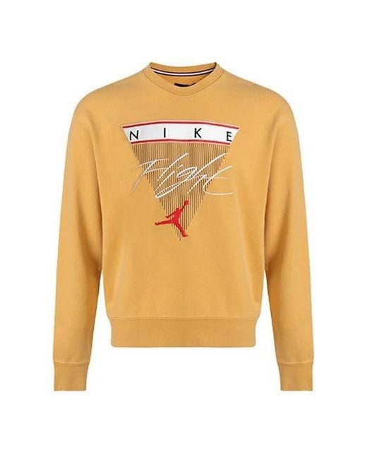 Nike Yellow As J Flt Gfx Lb Crew Bucktan for men