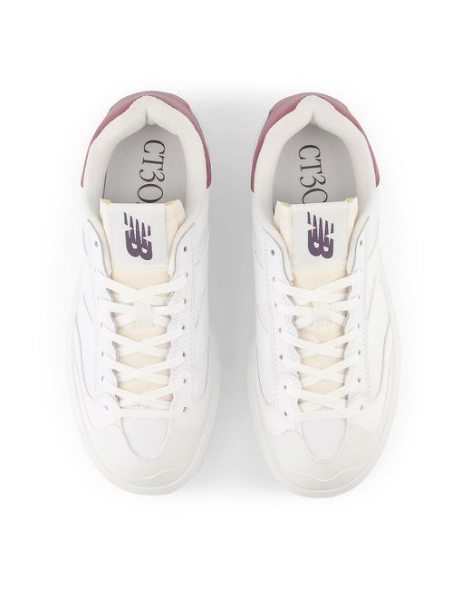 New Balance White Ct302 Washed Burgundy' for men