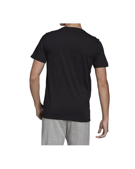 Adidas Blue 8-Bit Badge Of Sport Applique Sports Breathable Short-Sleeve Tee for men
