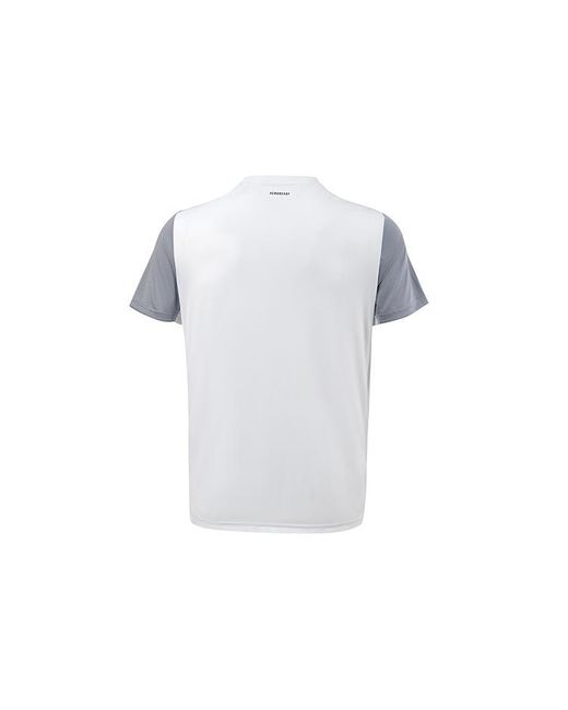 Adidas White Colorblock Logo Sports Training Short Sleeve for men