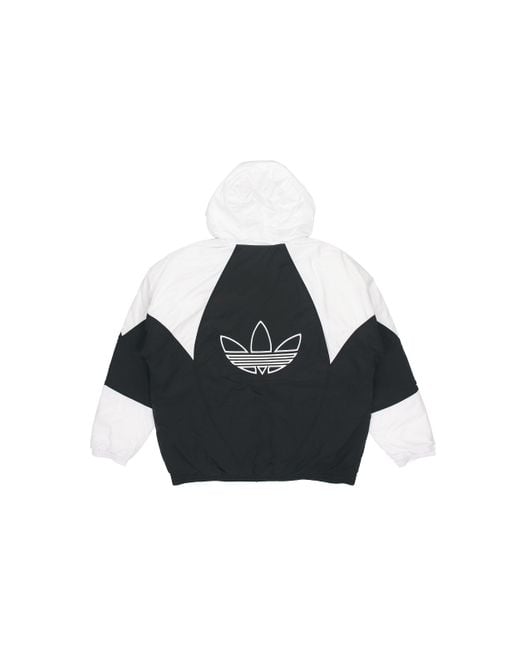 Adidas Black Originals Padded Adicolor Stay Warm Colorblock Sports Hooded Padded Jacket for men