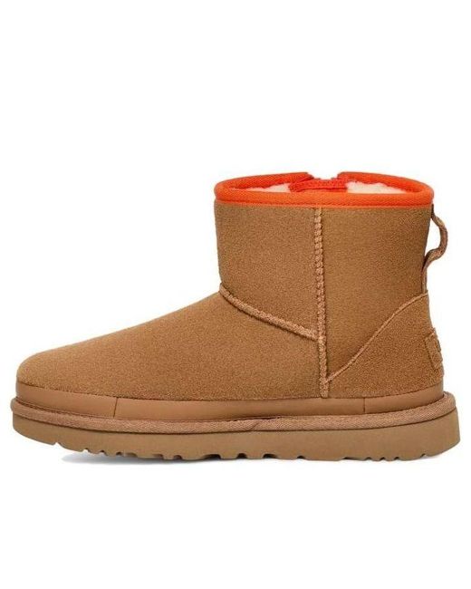 Ugg Brown (Wmns) Classic Mini Zipper Tape Logo 'Chestnut'