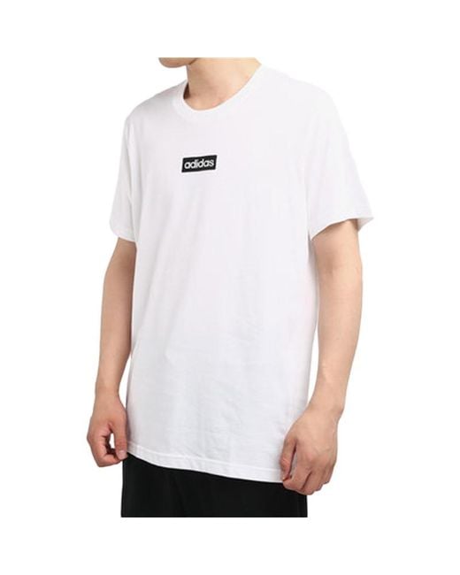 Adidas White Logo T-Shirts for men