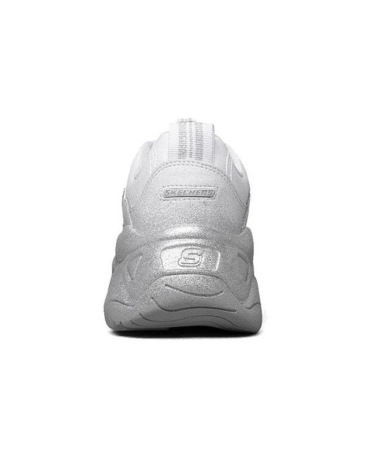 Skechers White (Wmns) D Lites 3.0 Low-Top Sneakers