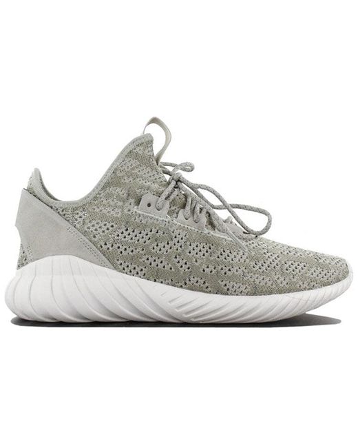 Adidas Gray Tubular Doom Sock Primeknit 'Sesame' for men