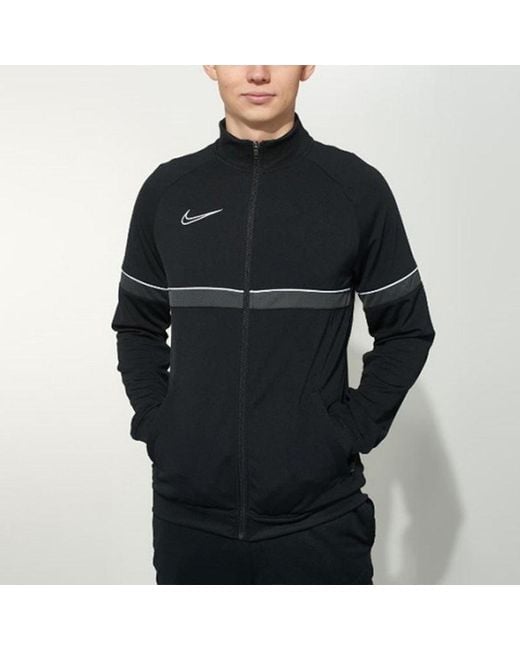Nike Black Stripe Contrasting Colors Outdoor Zipper Jacket for men