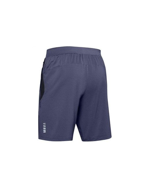 Under Armour Blue Qualifier Speedpocket Linerless 9 Inch Shorts for men