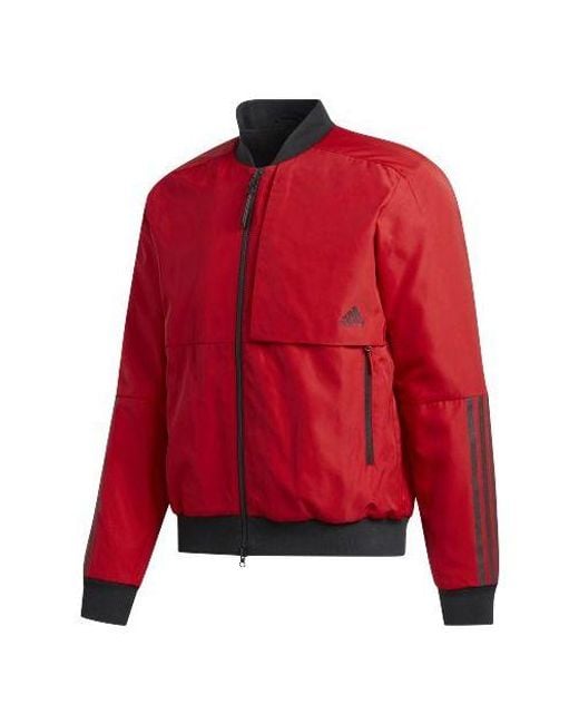 Adidas Red Mic Jkt Bomb Series Pattern Jacket for men