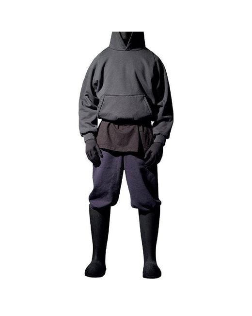 Yeezy Gap Gray Ss22 Logo Shrunken Hoodie 'Dark' for men