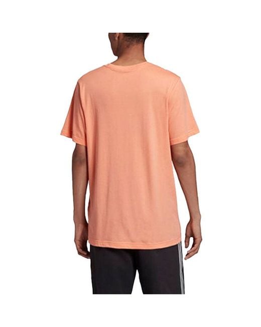 Adidas Orange Originals Sports Round Neck Short Sleeve for men