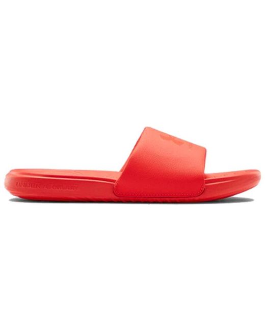 Under Armour Red Ansa Fixed Slide 'Beta' for men