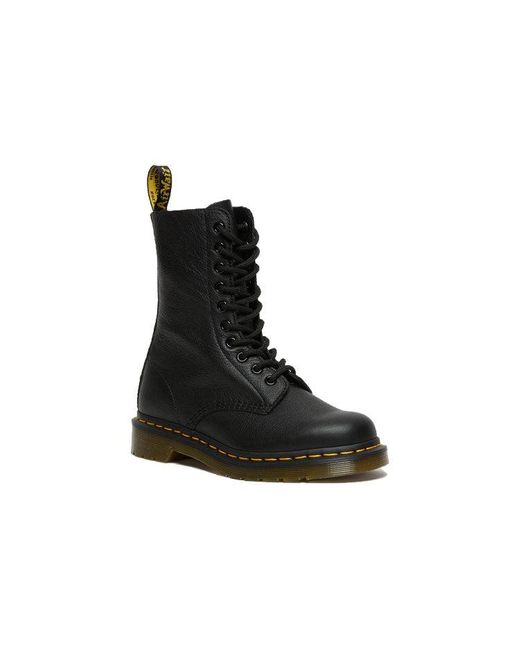Dr. Martens Dr.martens 140 Virginia Leather High Boots in Black | Lyst