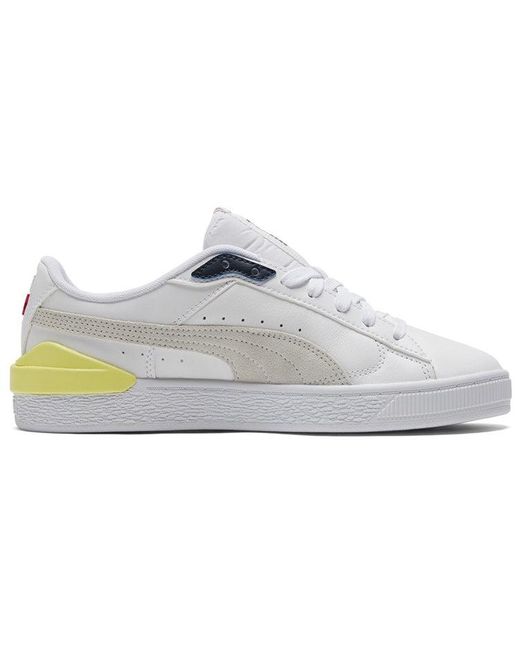 PUMA White Suede Bloc Pear' for men