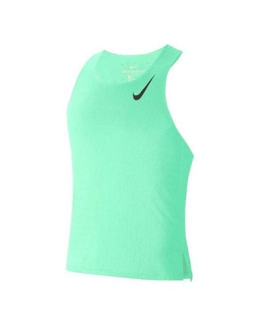 Nike Green Aeroswift Breathable Training Sports Running Vest for men