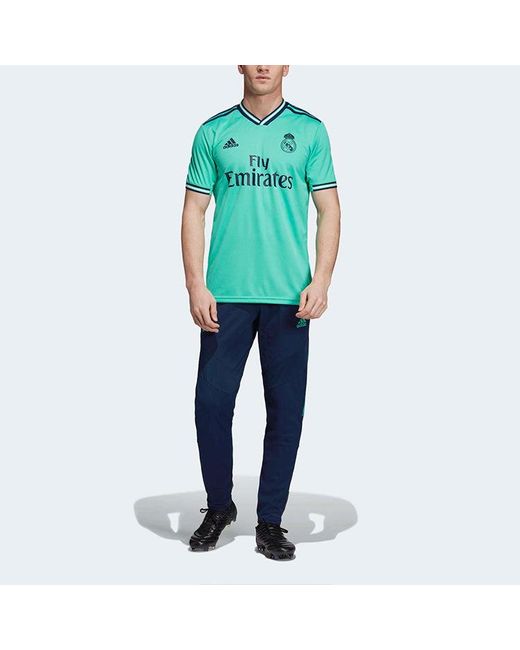 Adidas Blue Soccer/Football Sports Jersey Sw Fan Edition 19-20 Season Real Madrid Away for men